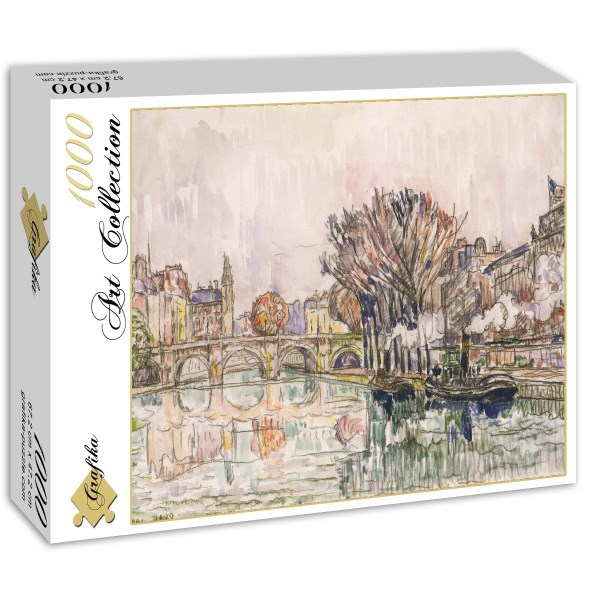 Grafika (00494) - Paul Signac: "Le Pont Neuf, Paris, 1928" - 1000 brikker puslespil