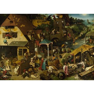 D-Toys (73778-1) - Pieter Brueghel the Elder: "Flemish Proverb" - 1000 brikker puslespil