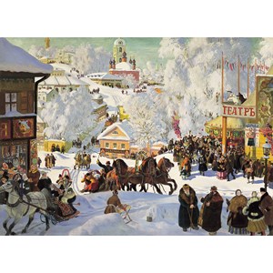 D-Toys (73846) - Boris Kustodiev: "Maslenitsa" - 1000 brikker puslespil