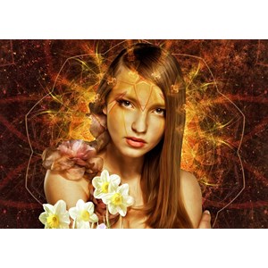 Bluebird Puzzle (70006) - "The Flower Woman" - 1000 brikker puslespil