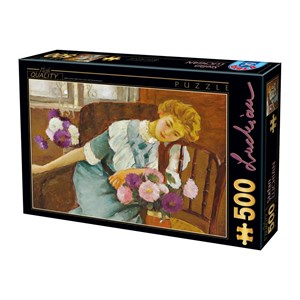 D-Toys (73914) - Stefan Luchian: "Lorica with Chrysanthemums" - 500 brikker puslespil
