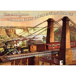 D-Toys (74966) - "The only Route via Niagara Falls & Suspension Bridge" - 1000 brikker puslespil