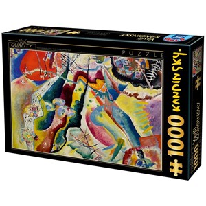 D-Toys (75116) - Vassily Kandinsky: "Maler Med Rødt" - 1000 brikker puslespil