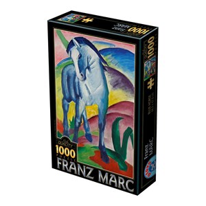 D-Toys (75147) - Franz Marc: "Blå Hest" - 1000 brikker puslespil
