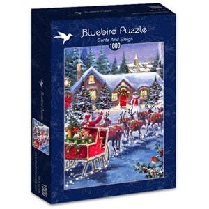Bluebird Puzzle (70073) - "Santa And Sleigh" - 1000 brikker puslespil