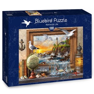 Bluebird Puzzle (70112) - Dominic Davison: "Marine to Life" - 1000 brikker puslespil