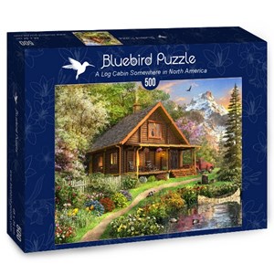 Bluebird Puzzle (70118) - Dominic Davison: "A Log Cabin Somewhere in North America" - 500 brikker puslespil