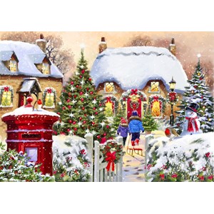 Bluebird Puzzle (70076) - "Winter Cottage" - 1000 brikker puslespil