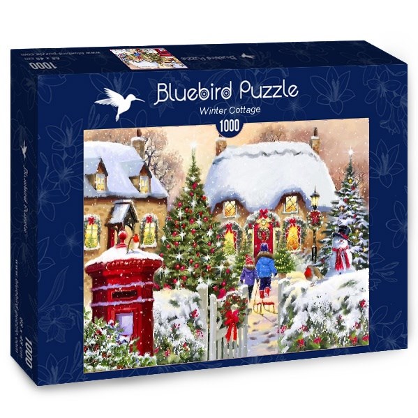Bluebird Puzzle (70076) - "Winter Cottage" - 1000 brikker puslespil