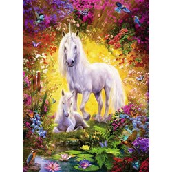 Ravensburger (14825) - "Unicorn and Foal" - 500 brikker puslespil