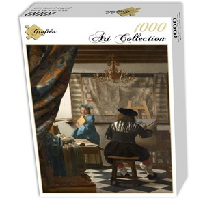 Grafika (00145) - Johannes Vermeer: "The Allegory of Painting, 1666-1668" - 1000 brikker puslespil