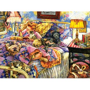 SunsOut (44242) - Susan Brabeau: "Pet Bed" - 1000 brikker puslespil