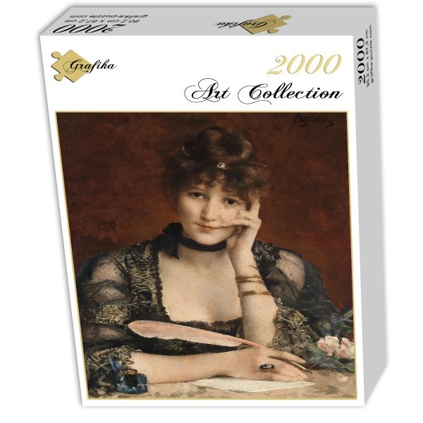Grafika (00480) - Alfred Stevens: "The Letter" - 2000 brikker puslespil