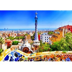 Bluebird Puzzle (70273) - "Park Güell, Barcelona" - 1000 brikker puslespil