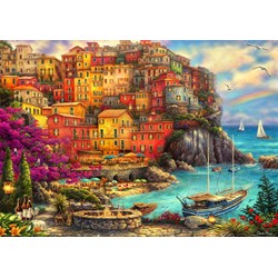 Bluebird Puzzle (70055) - Chuck Pinson: "A Beautiful Day at Cinque Terre" - 2000 brikker puslespil