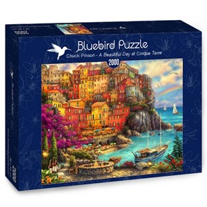 Bluebird Puzzle (70055) - Chuck Pinson: "A Beautiful Day at Cinque Terre" - 2000 brikker puslespil