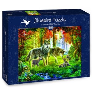 Bluebird Puzzle (70156) - Jan Patrik Krasny: "Summer Wolf Family" - 1000 brikker puslespil