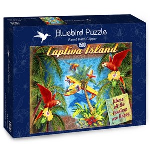 Bluebird Puzzle (70104) - James Mazzotta: "Parrot Palm Clipper" - 1500 brikker puslespil