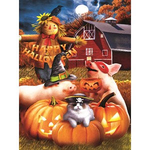 SunsOut (28856) - Tom Wood: "Happy Halloween" - 1000 brikker puslespil