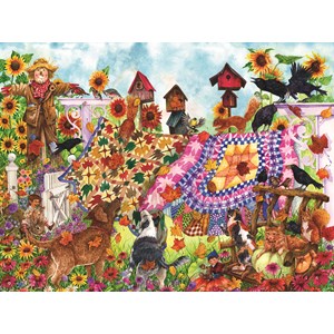 SunsOut (20225) - Wendy Edelson: "Autumn Garden Quilts" - 1000 brikker puslespil