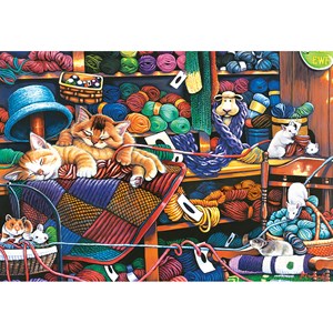 MasterPieces (71827) - "Knittin Kittens" - 1000 brikker puslespil