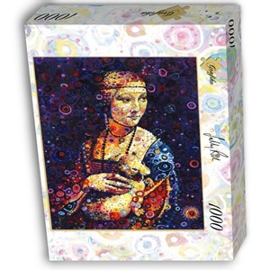 Grafika (02842) - Leonardo Da Vinci, Sally Rich: "Lady with an Ermine" - 1000 brikker puslespil