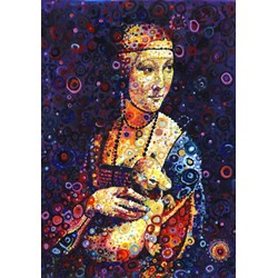 Grafika (02842) - Leonardo Da Vinci, Sally Rich: "Lady with an Ermine" - 1000 brikker puslespil