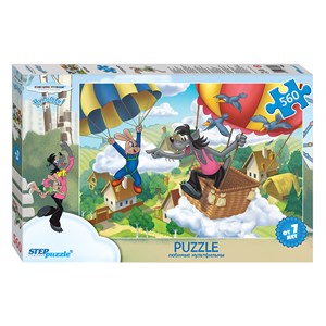 Step Puzzle (78089) - "The Rabbit and the Wolf" - 560 brikker puslespil