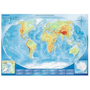Trefl (45007) - "Physical Map of the World" - 4000 brikker puslespil