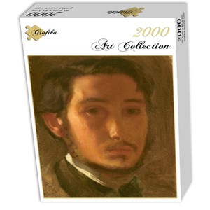 Grafika (01765) - Edgar Degas: "Self-Portrait with White Collar, 1857" - 2000 brikker puslespil