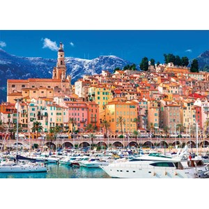 Nathan (87802) - "Menton, France" - 1500 brikker puslespil