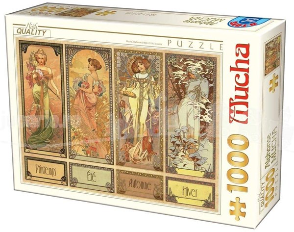 D-Toys (75901) - Alphonse Mucha: "Seasons" - 1000 brikker puslespil