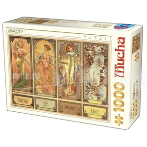 D-Toys (75901) - Alphonse Mucha: "Seasons" - 1000 brikker puslespil