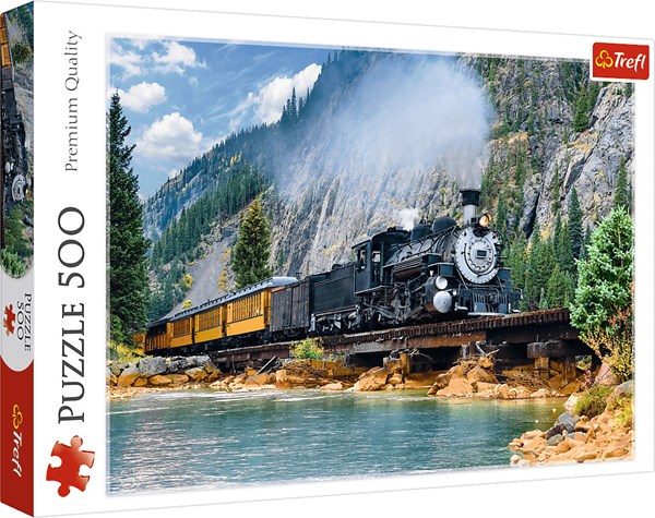 Trefl (37379) - "Mountain Train" - 500 brikker puslespil