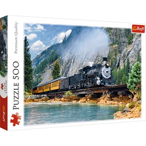 Trefl (37379) - "Mountain Train" - 500 brikker puslespil