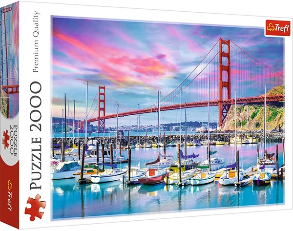 Trefl (27097) - "Golden Gate, San Francisco" - 2000 brikker puslespil