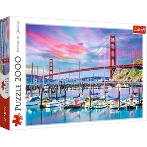 Trefl (27097) - "Golden Gate, San Francisco" - 2000 brikker puslespil