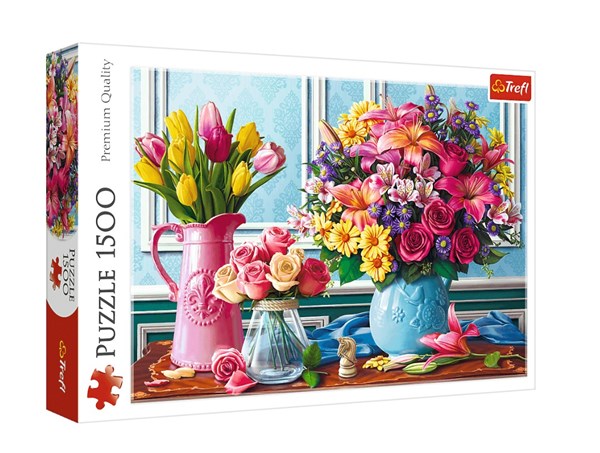 Trefl (26157) - "Flowers" - 1500 brikker puslespil