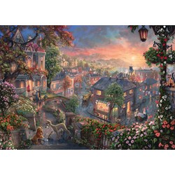 Schmidt Spiele (59490) - Thomas Kinkade: "Disney Lady and the Tramp" - 1000 brikker puslespil
