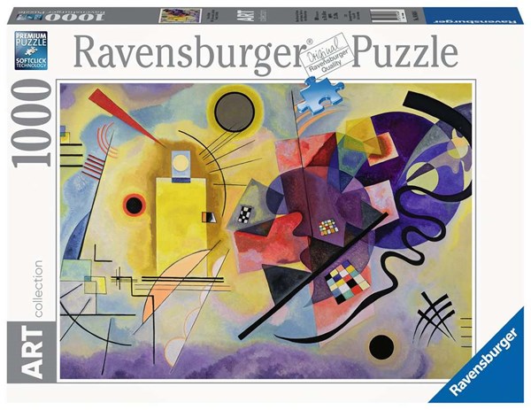 Ravensburger (14848) - Vassily Kandinsky: "Gul, rød, blå" - 1000 brikker puslespil
