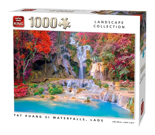 King International (55857) - "Tat Kuang Si Waterfalls Laos" - 1000 brikker puslespil