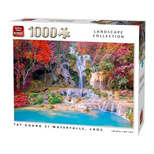 King International (55857) - "Tat Kuang Si Waterfalls Laos" - 1000 brikker puslespil
