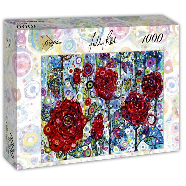 Grafika (t-00893) - Sally Rich: "Roses" - 1000 brikker puslespil