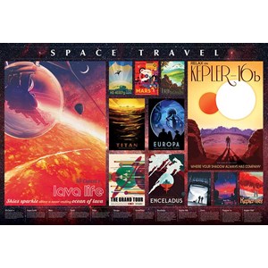 Cobble Hill (89013) - "Space Travel Posters" - 2000 brikker puslespil