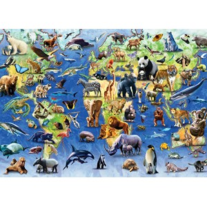 Otter House Puzzle (73570) - "Endangered Animals" - 1000 brikker puslespil