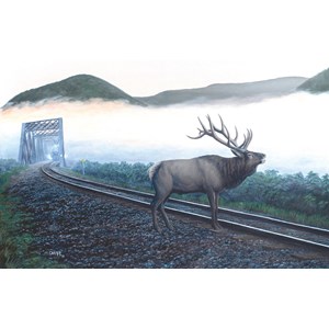 SunsOut (48856) - Dan Christ: "Elk Tracks" - 550 brikker puslespil