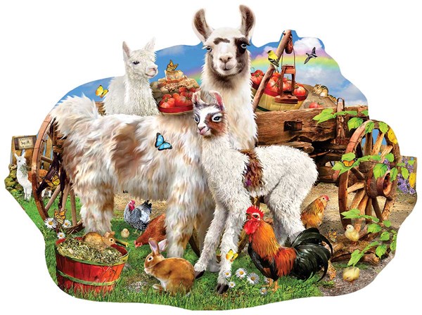 SunsOut (95077) - Lori Schory: "Llama farm" - 1000 brikker puslespil