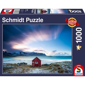Schmidt Spiele (58395) - "Hytte på Atlanterhavskysten" - 1000 brikker puslespil