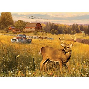 Cobble Hill (85078) - Greg Giordano: "Deer Field" - 500 brikker puslespil
