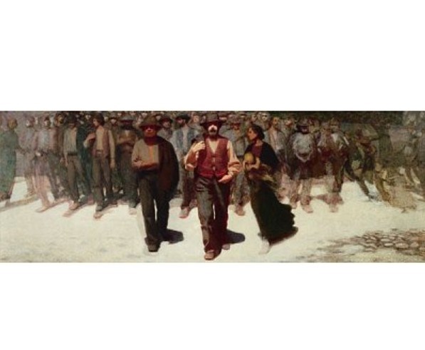 Impronte Edizioni (124) - Giuseppe Pellizza da Volpedo: "La Fiumana" - 1000 brikker puslespil